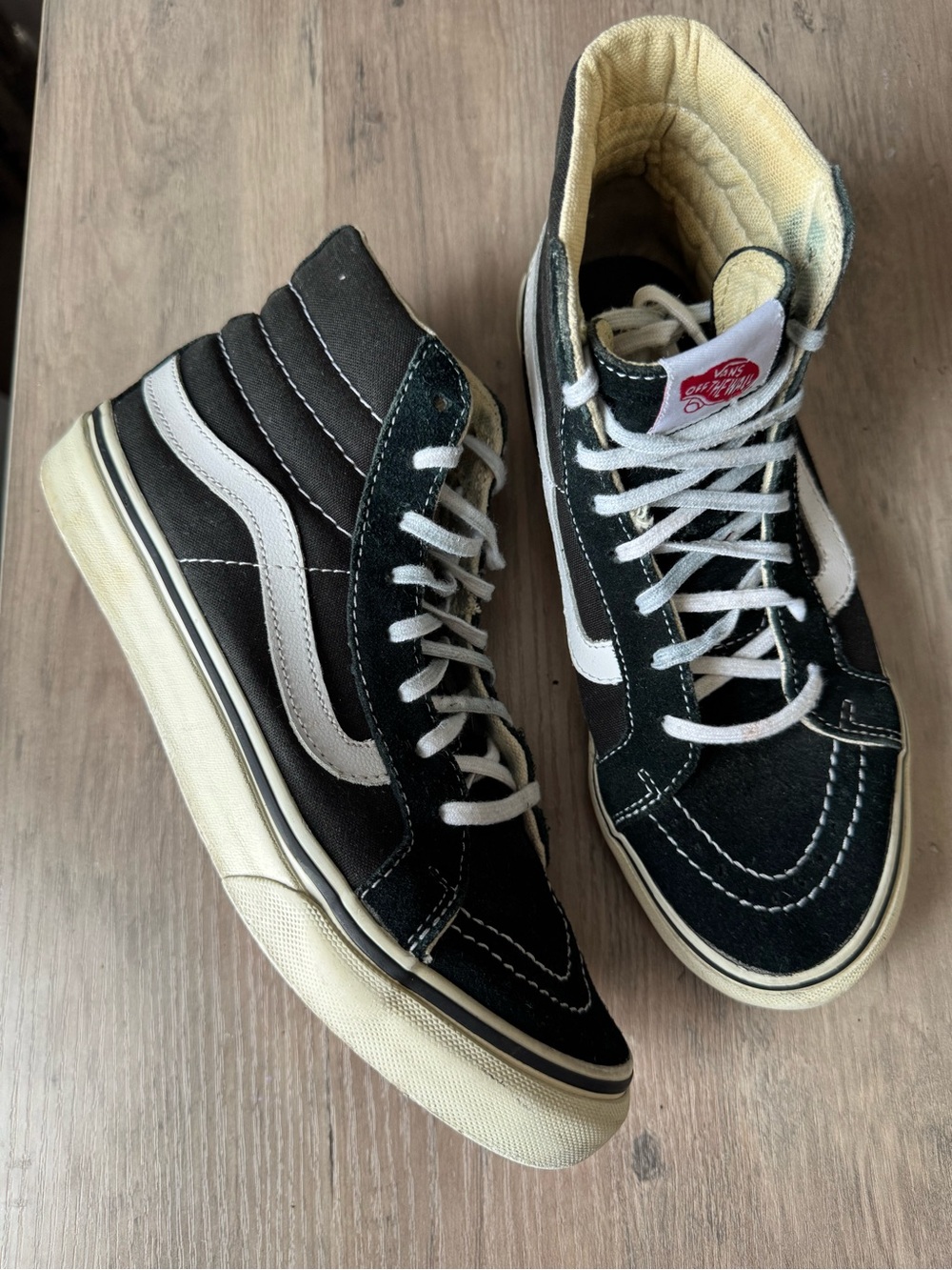 Vans Black & White Sk8-Hi Inspired High-Top Sneakers